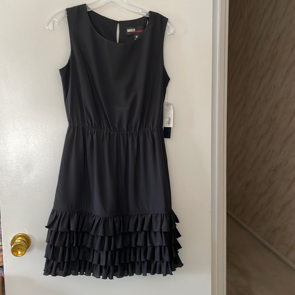 M60 Miss Sixty, Size 6, Black Dress